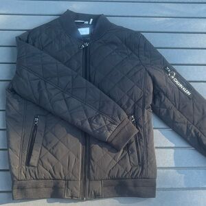 Calvin Klein; Quilted Black Jacket; Zipper Pockets; Mint Condition; Men’s M